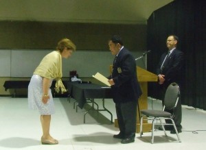 Wendy Receives her Certificate