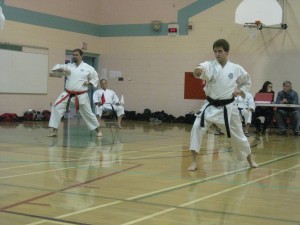 Sempai Mike competes in the kata division